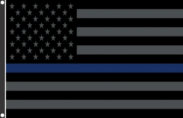 Blue Line Blackout Flag