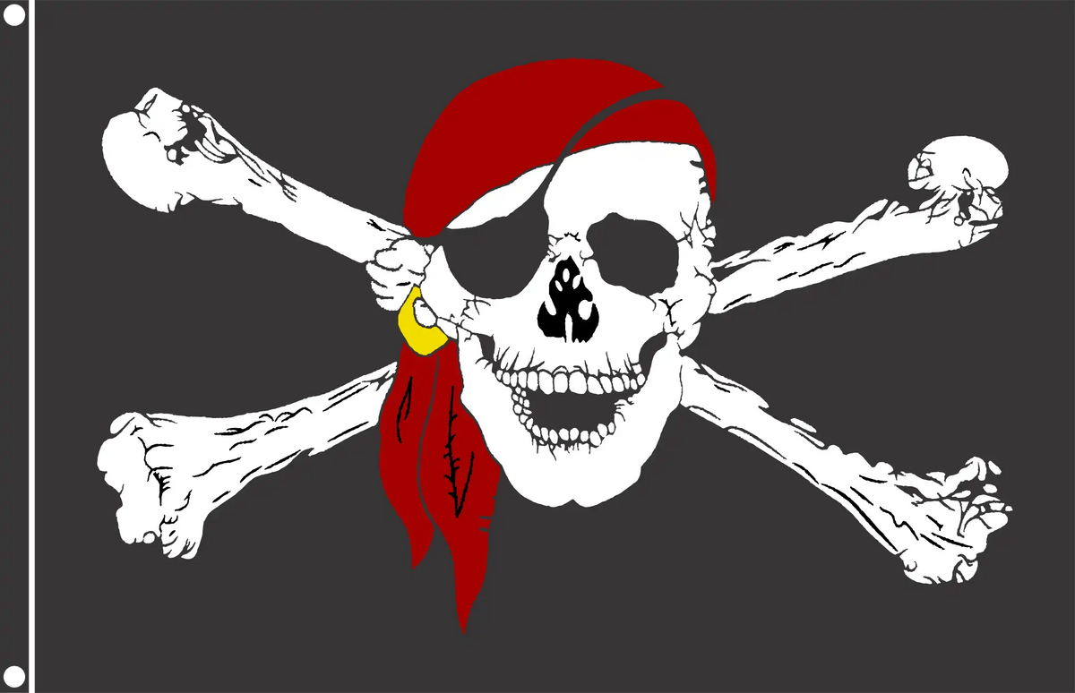 Red Bandana Pirate Flag
