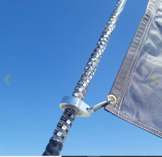 LIGHTED WHIP 360 DEGREE ROTATING FLAG MOUNTS