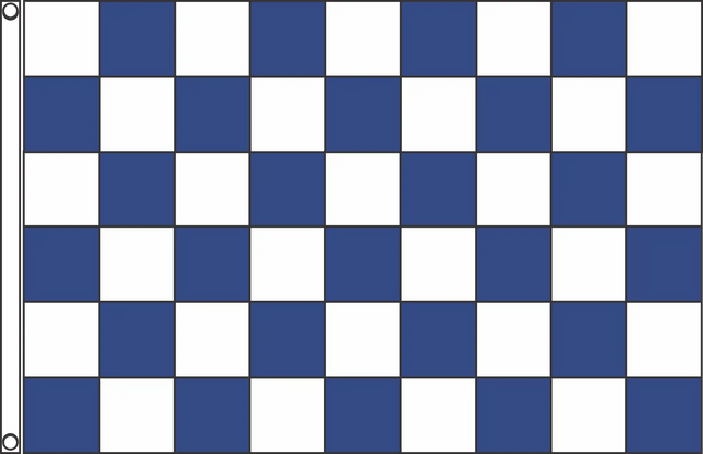 Blue And White Checkered Flag