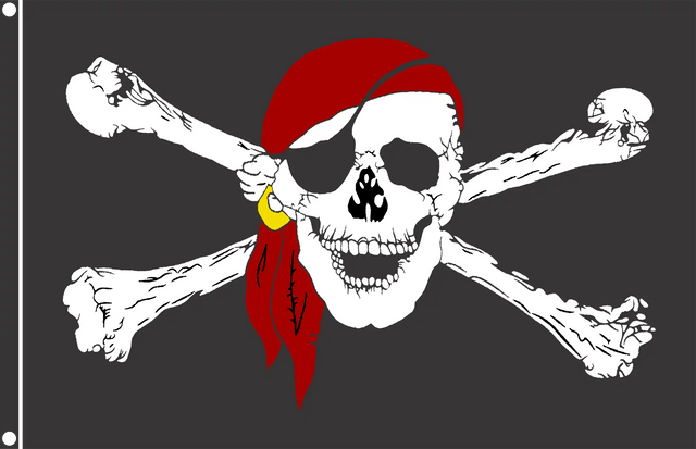 Red Bandana Pirate Flag