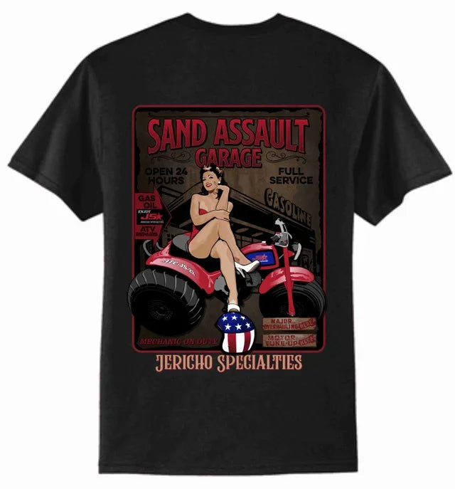 SAND ASSAULT GARAGE ATC PINUP T-SHIRT