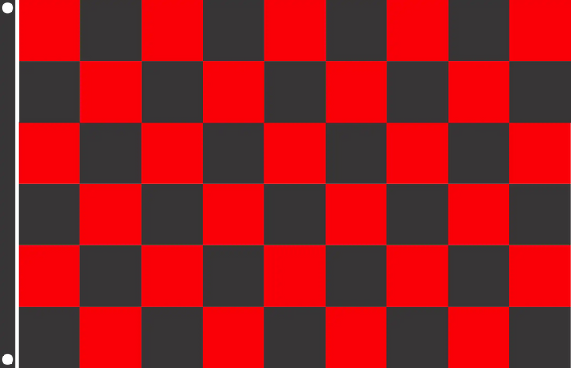 Red And Black Checker Flag