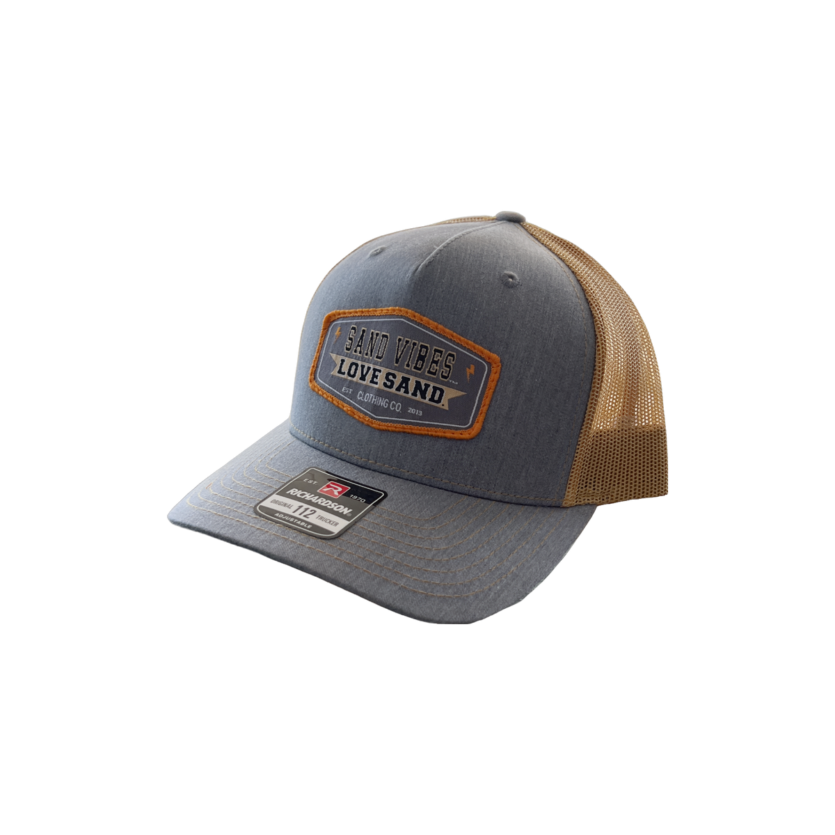 Sand Vibes Gold Patch Trucker Hat