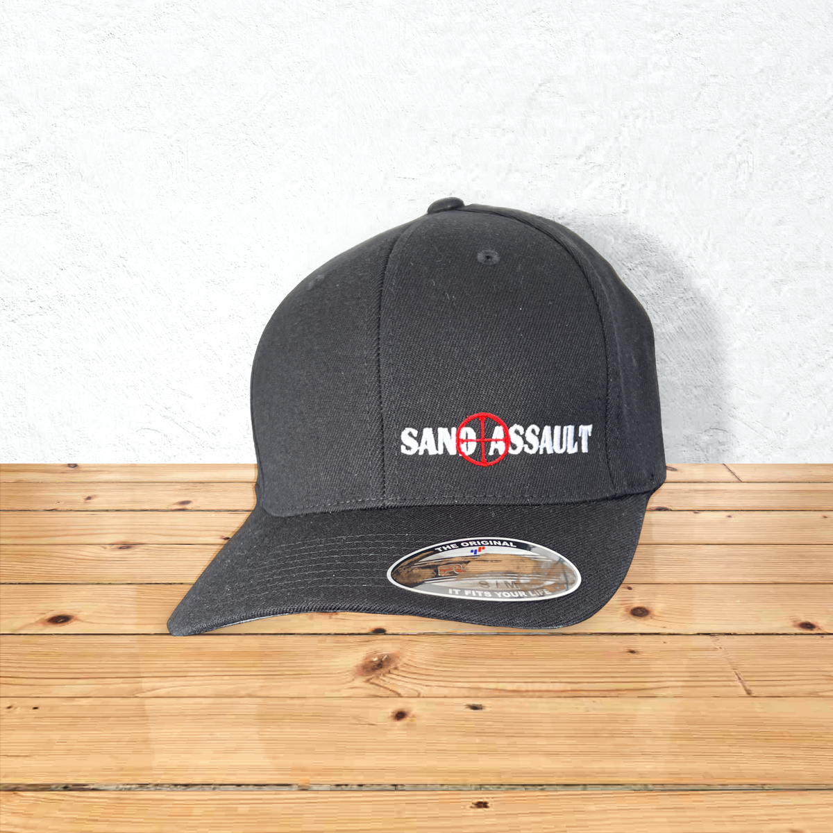 Sand Assault Logo Black FlexFit Hat